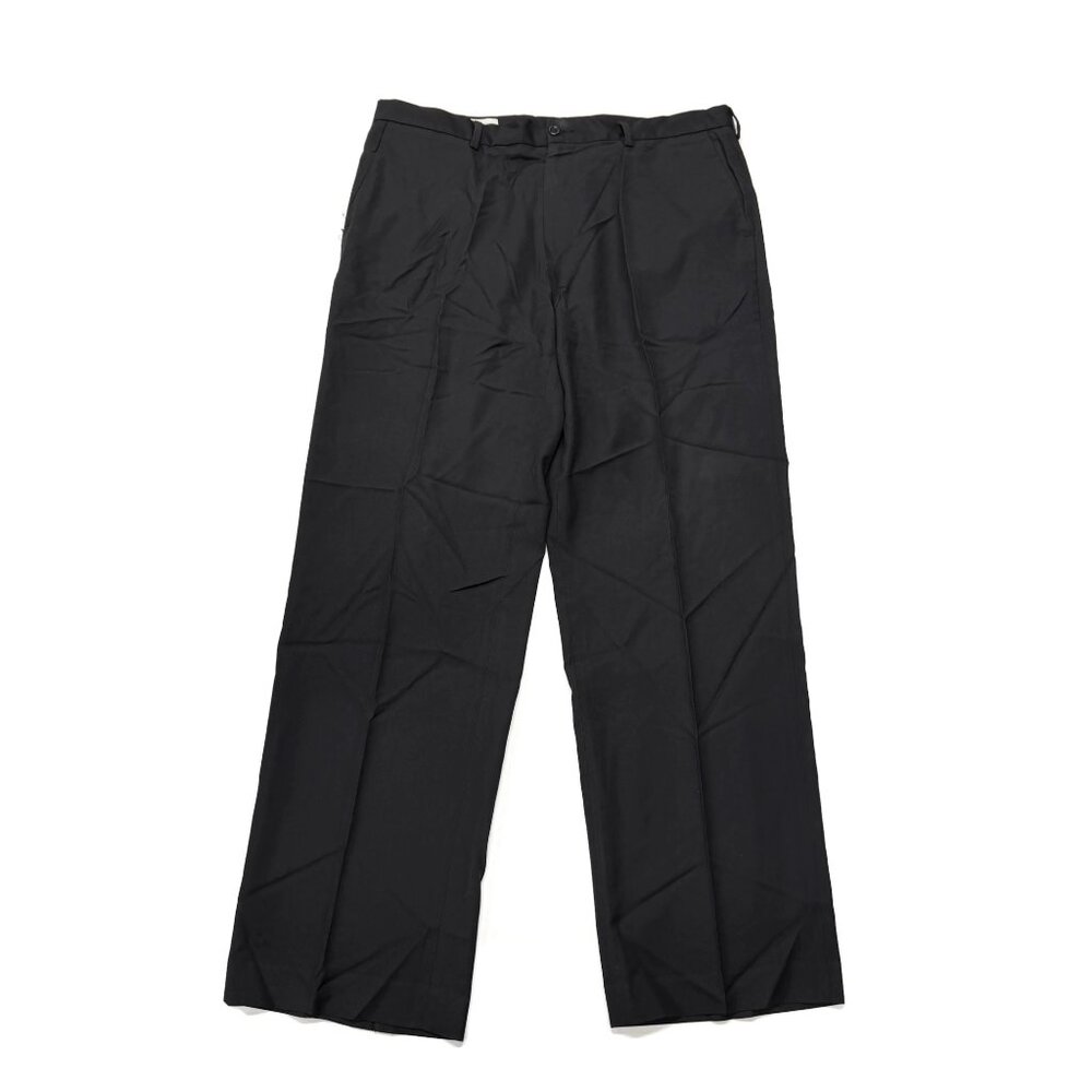 Perry Ellis Pants Mens 36 x 32 Black Micro Striped Work Business Casual Dress